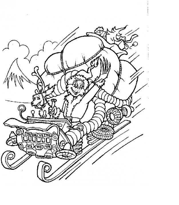 Plansa de colorat cu Grinch 31 25